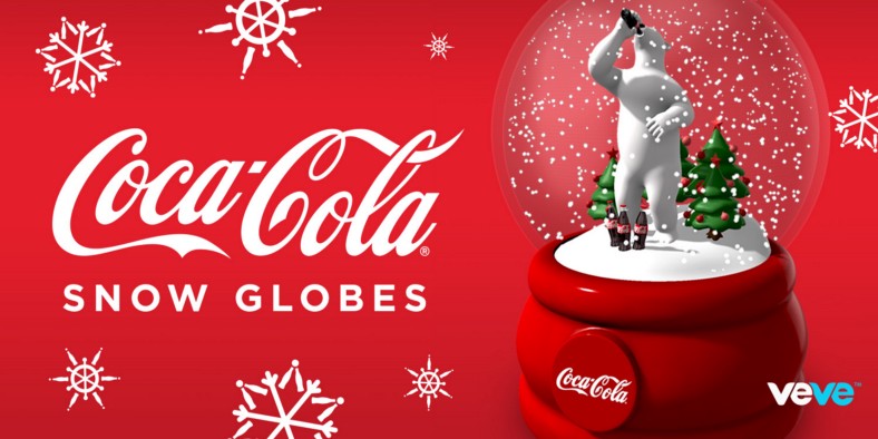 coca cola nft snow globes