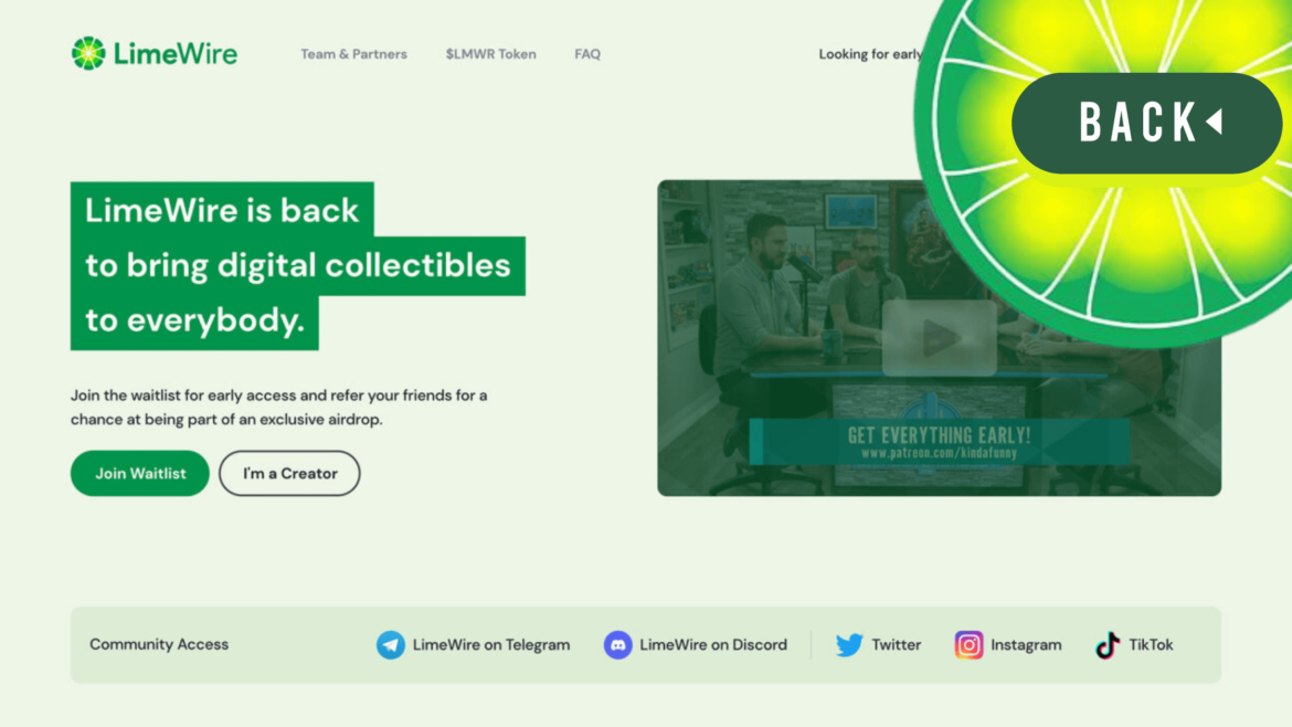 limewire nft markeplace