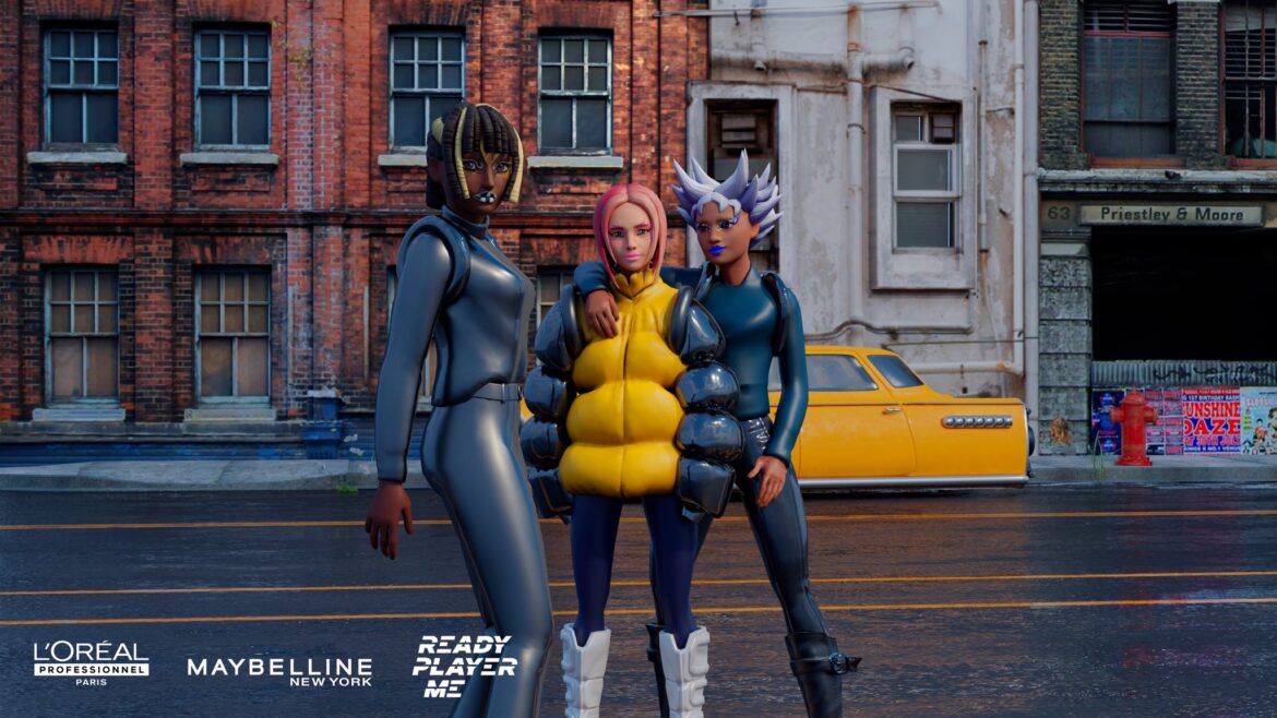 l'oreal ready player me metaverse avatars hair makeup looks