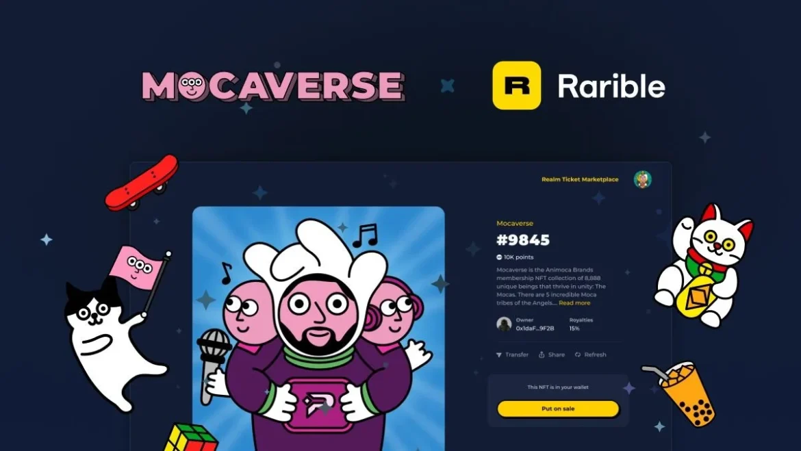 mocaverse nft marketplace animoca brands rarible
