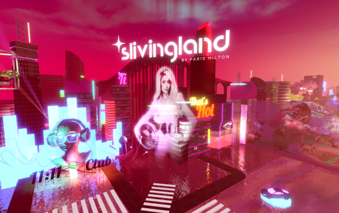 paris hilton slivingland roblox metaverse