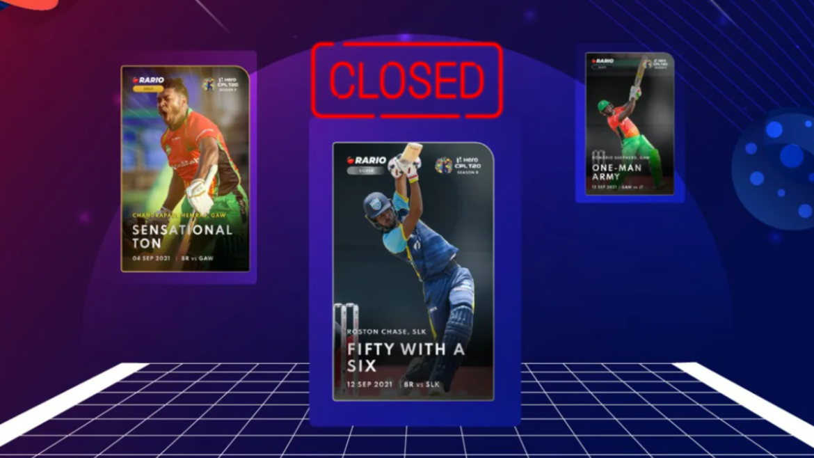 nft cricket platform rario closed