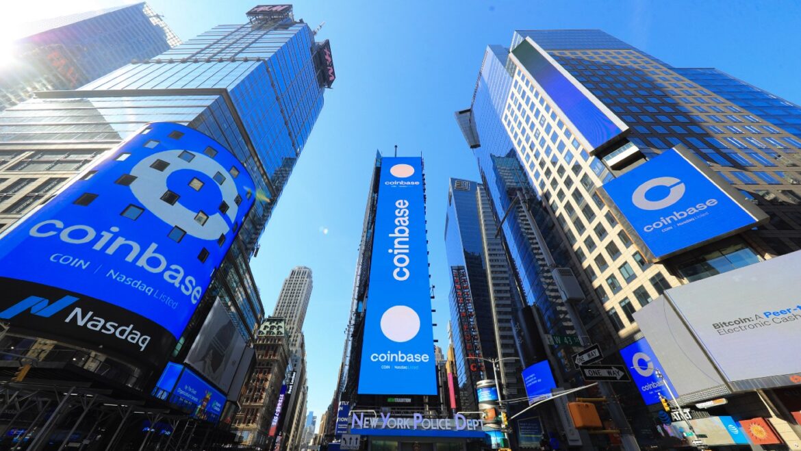 coinbase crypto exchange stock price surge