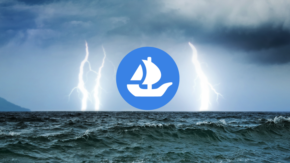 opensea nft trading volume decline